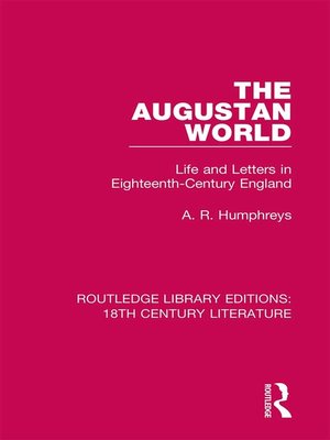 cover image of The Augustan World